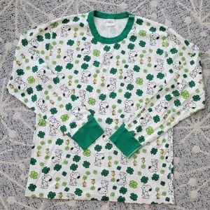 Hanna Andersson St. Patrick's Day Snoopy & Woodstock Pajama Top
